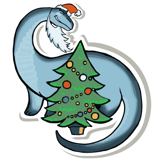 🎄 Стикер «Diplodocus Ray» для Telegram