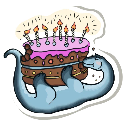 🍰 Стикер «Diplodocus Ray» для Telegram