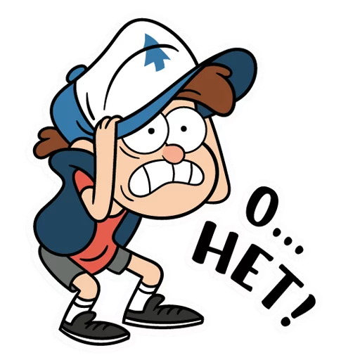 😡 Стикер «Диппер из Гравити Фолз» для Telegram