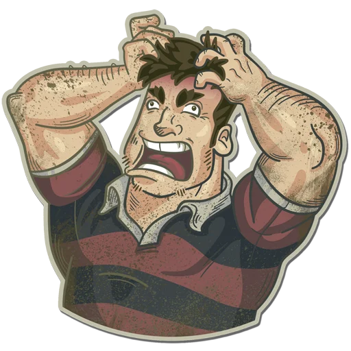 💥 Стикер «Dirty Rugby» для Telegram