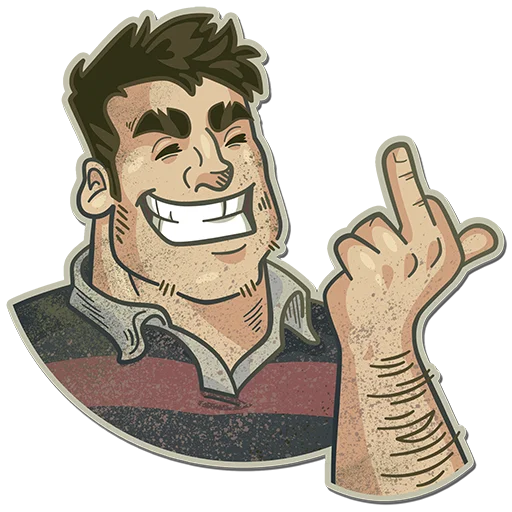 🖕 Стикер «Dirty Rugby» для Telegram