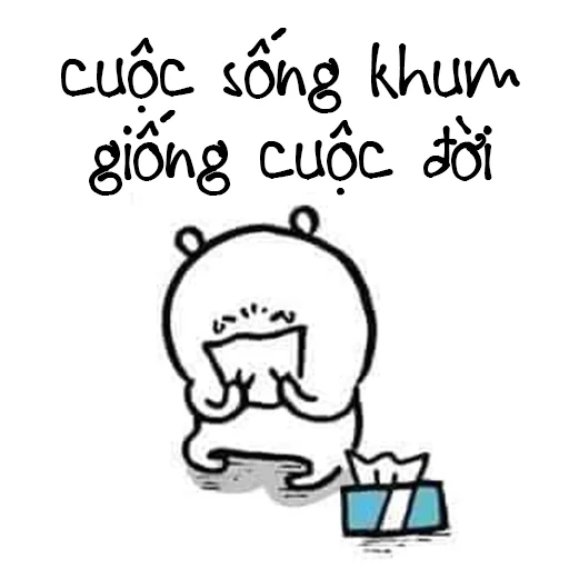 😢 Стикер «Meme tim đì sai» для Telegram