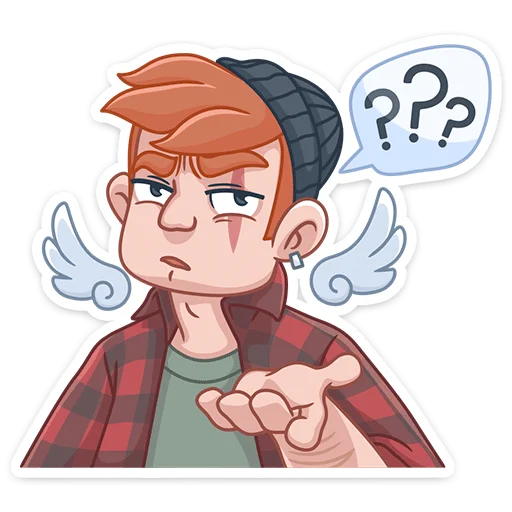 ⁉ Стикер «Разочарованный Амур» для Telegram
