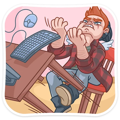 😠 Стикер «Разочарованный Амур» для Telegram