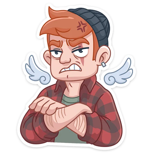 😤 Стикер «Разочарованный Амур» для Telegram
