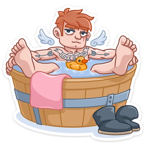 🛀 Стикер «Разочарованный Амур» для Telegram