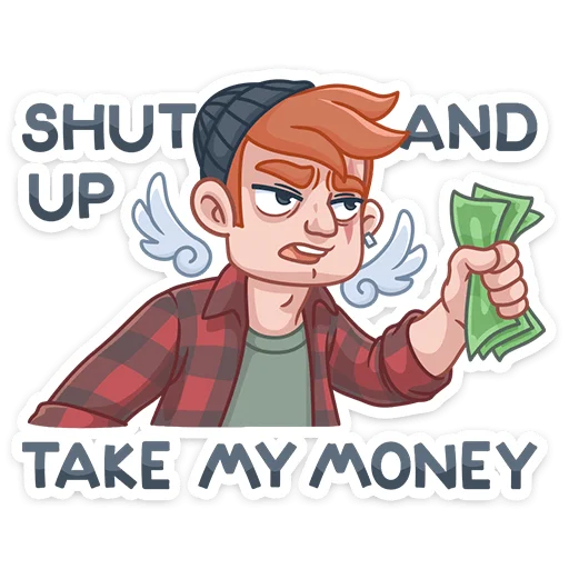 🤑 Стикер «Разочарованный Амур» для Telegram