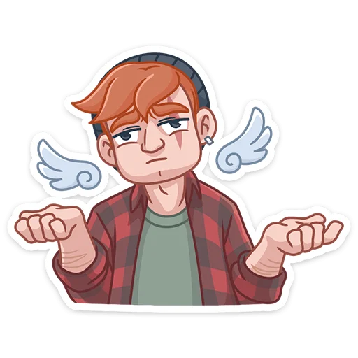 🤷 Стикер «Разочарованный Амур» для Telegram
