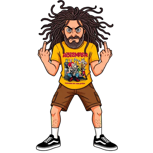 🖕 Стикер «Distemper Stickers» для Telegram
