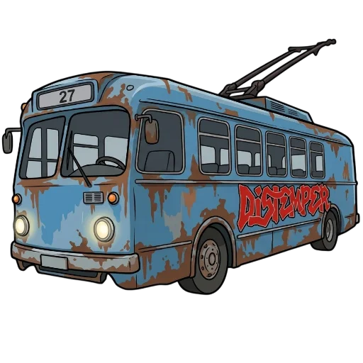 🚎 Стикер «Distemper Stickers» для Telegram