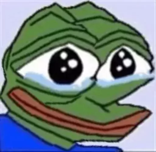 😭 Стикер «Distortion Pepe» для Telegram