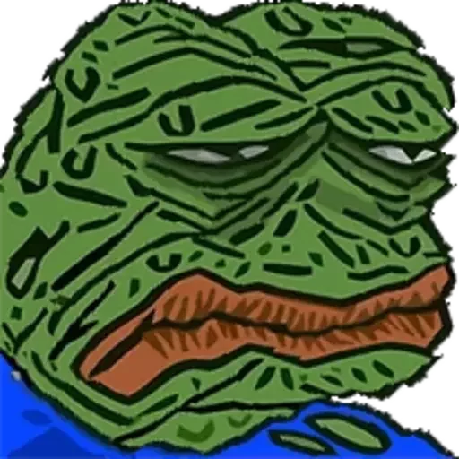 😕 Стикер «Distortion Pepe» для Telegram