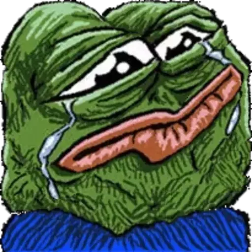 😢 Стикер «Distortion Pepe» для Telegram