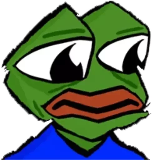 😶 Стикер «Distortion Pepe» для Telegram