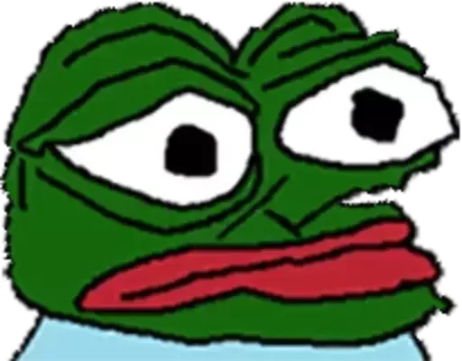 😕 Стикер «Distortion Pepe» для Telegram