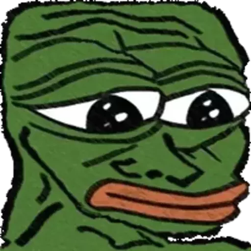 😢 Стикер «Distortion Pepe» для Telegram