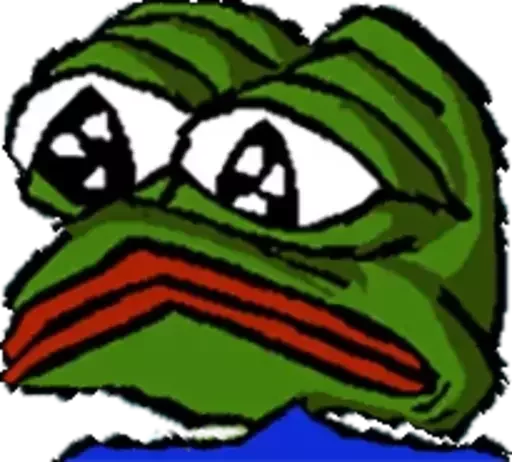 😢 Стикер «Distortion Pepe» для Telegram