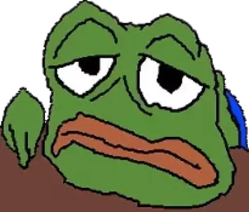 ☹ Стикер «Distortion Pepe» для Telegram