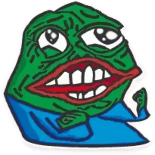 😡 Стикер «Distortion Pepe» для Telegram