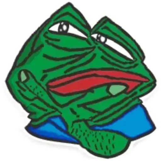 🤔 Стикер «Distortion Pepe» для Telegram