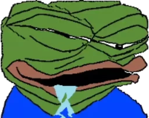😭 Стикер «Distortion Pepe» для Telegram