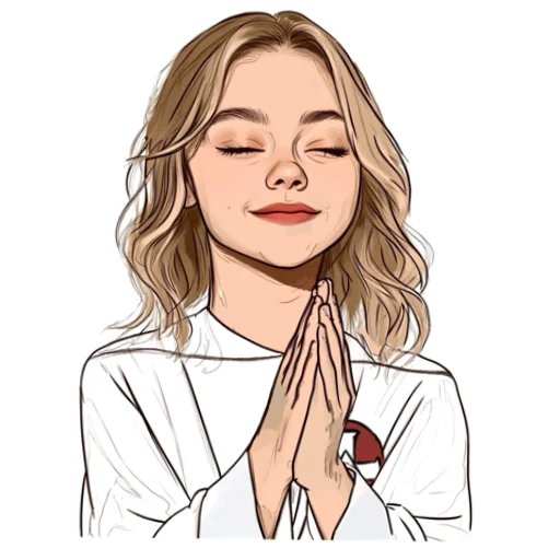 🙏 Стикер «KKK Girl» для Telegram
