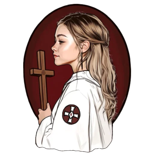 ✝️ Стикер «KKK Girl» для Telegram