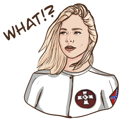 🤔 Стикер «KKK Girl» для Telegram