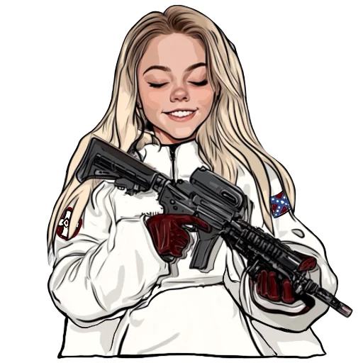 ⚔️ Стикер «KKK Girl» для Telegram