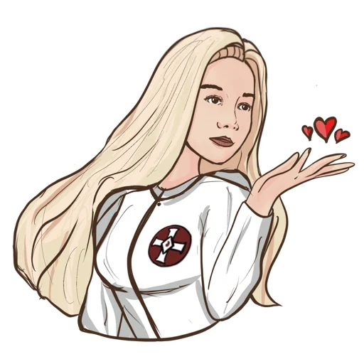 😘 Стикер «KKK Girl» для Telegram
