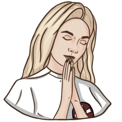🙏 Стикер «KKK Girl» для Telegram