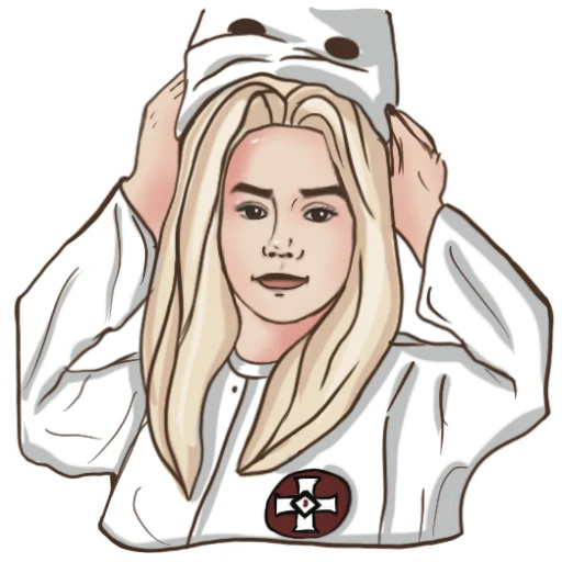 😌 Стикер «KKK Girl» для Telegram