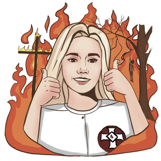 👍 Стикер «KKK Girl» для Telegram