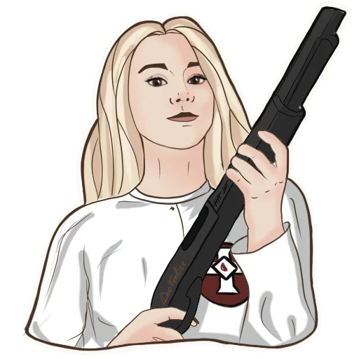 🔫 Стикер «KKK Girl» для Telegram
