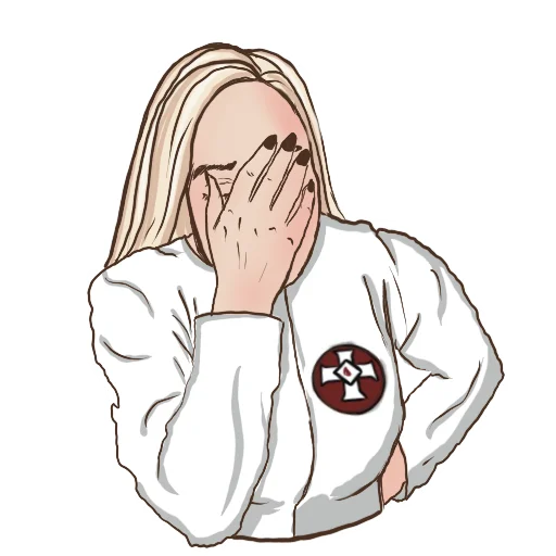 🤦‍♀️ Стикер «KKK Girl» для Telegram