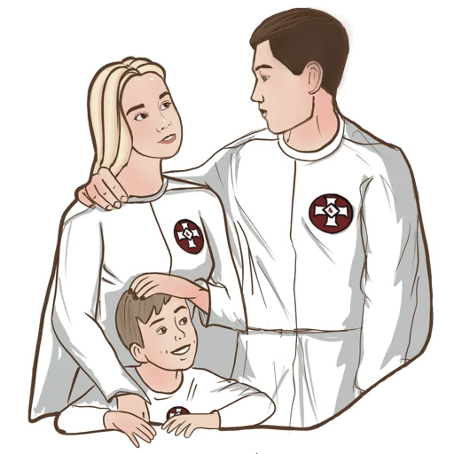 👨‍👩‍👦 Стикер «KKK Girl» для Telegram