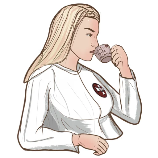 ☕️ Стикер «KKK Girl» для Telegram