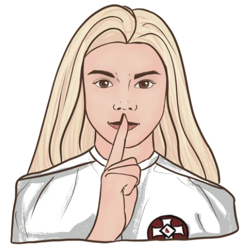 🤫 Стикер «KKK Girl» для Telegram