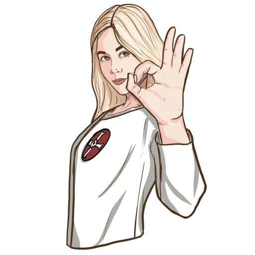 👌 Стикер «KKK Girl» для Telegram