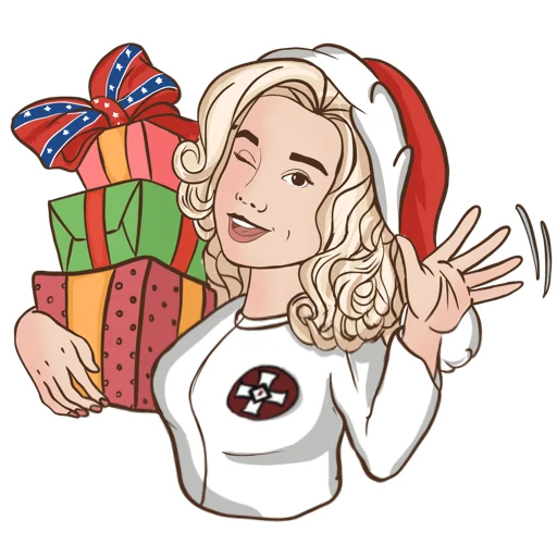 🎄 Стикер «KKK Girl» для Telegram