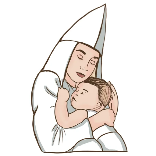👩‍👦 Стикер «KKK Girl» для Telegram