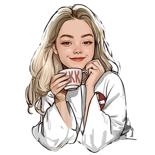 ☕️ Стикер «KKK Girl» для Telegram