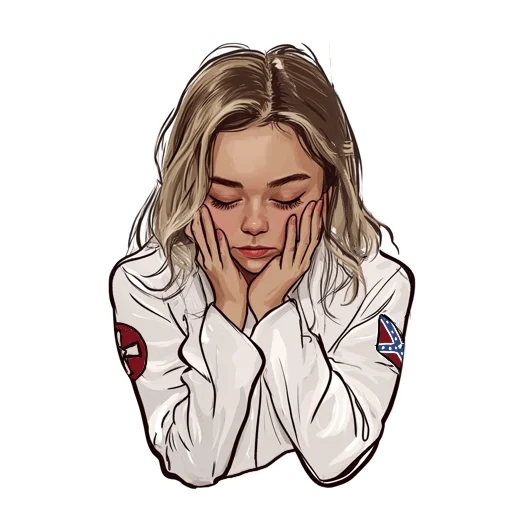 😣 Стикер «KKK Girl» для Telegram