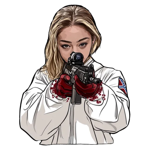 🔫 Стикер «KKK Girl» для Telegram