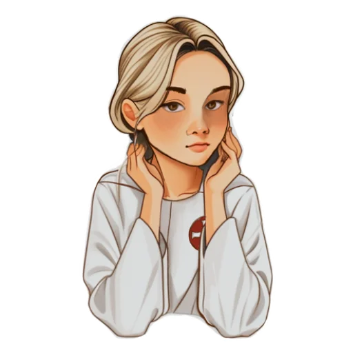 😌 Стикер «KKK Girl» для Telegram