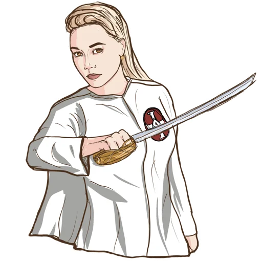🗡 Стикер «KKK Girl» для Telegram