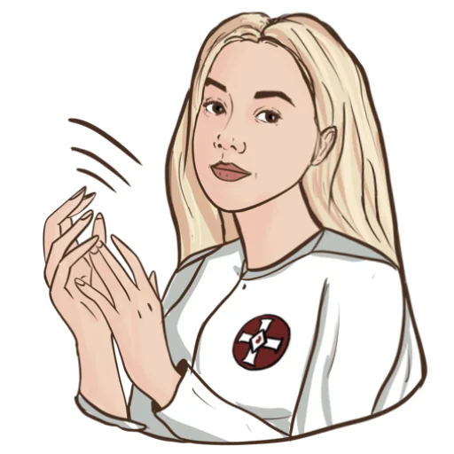 👏 Стикер «KKK Girl» для Telegram