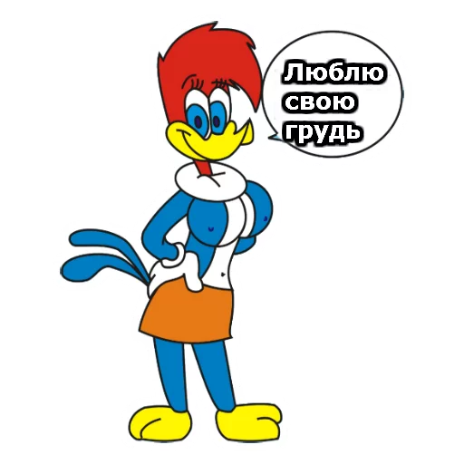 😀 Стикер «Дятел Вуди» для Telegram