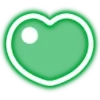 Стикер 18 Neon Hearts