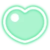 Стикер 22 Neon Hearts
